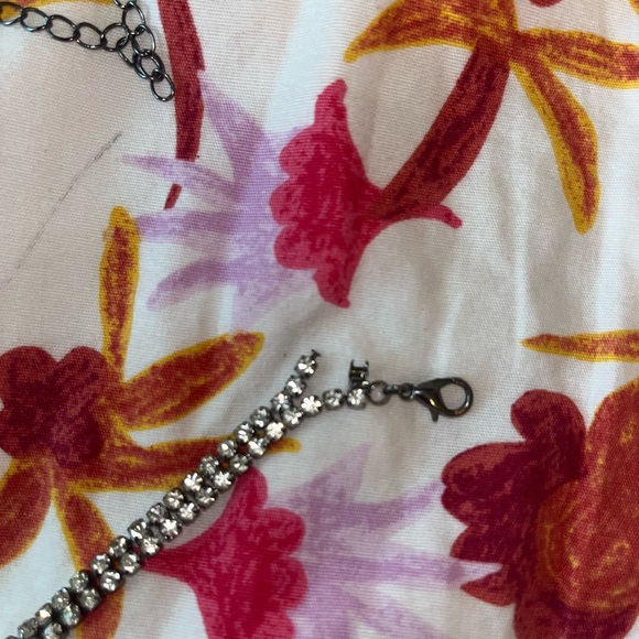 Sparking Rhinestone Double Layer Tennis Necklace - Picture 4 of 5